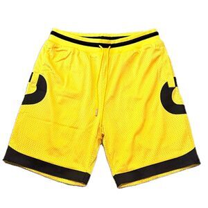 NWOT Asaali Jean Co. Mesh Shorts Small Yellow Black Snake Graphic Rare Grail